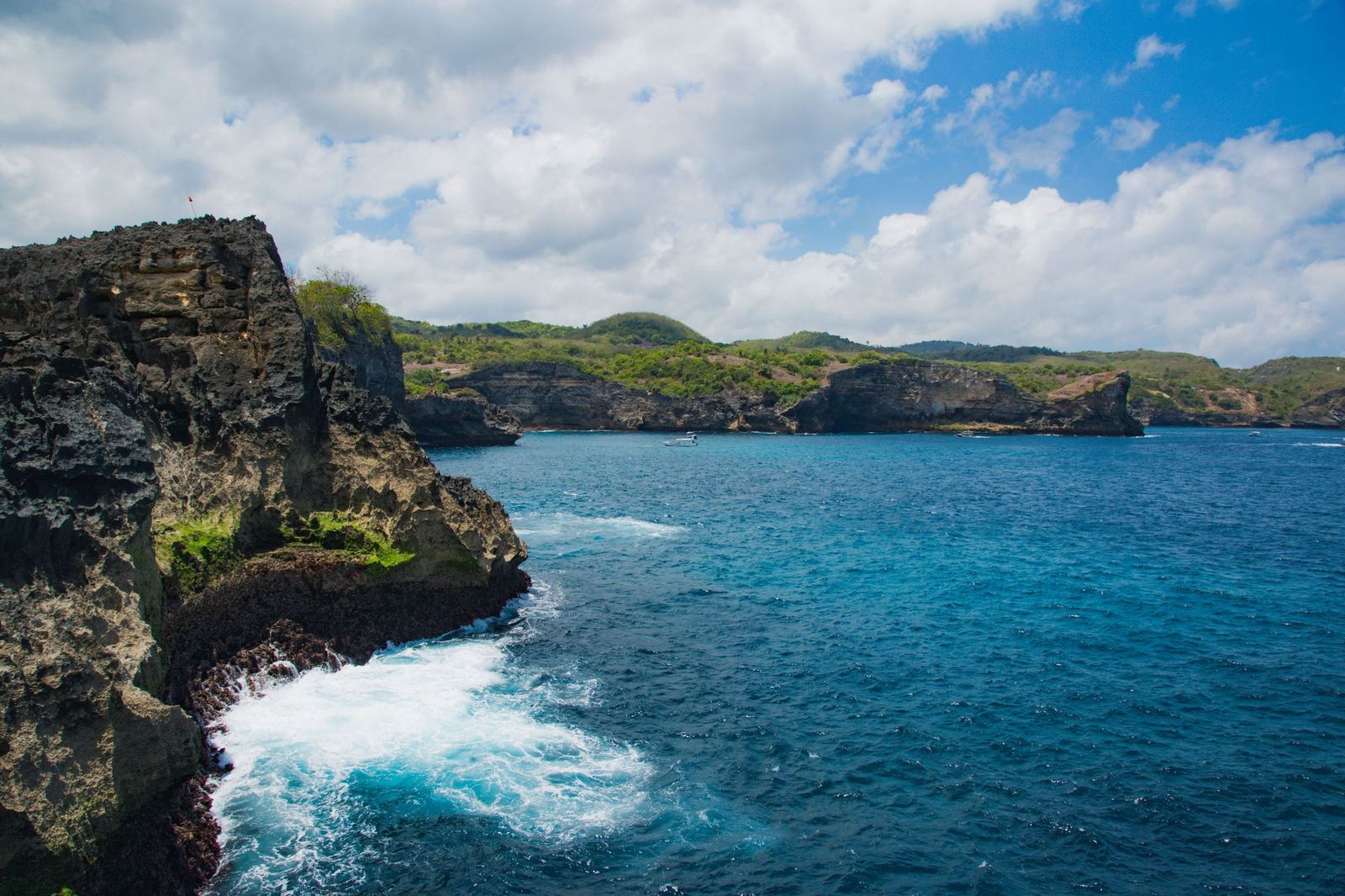 Sea cliffs on the coast of Nusa Penida